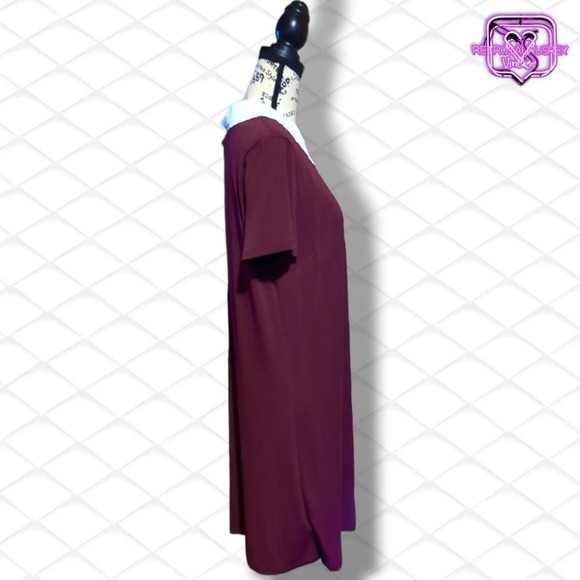 ELLE Wednesday Addams Collared Jersey Stretch Shift Dress - Picture 5 of 10